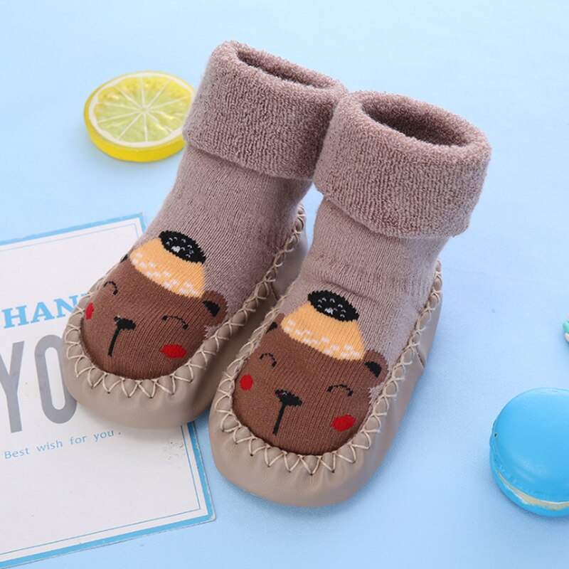 Kids Socks Slippers with Rubber Sole